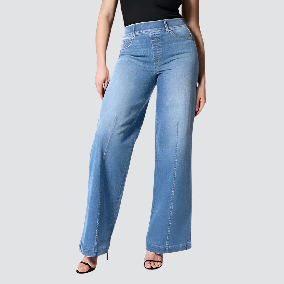 Nora | High-Waist Denimjeans mit Weiten Beinen