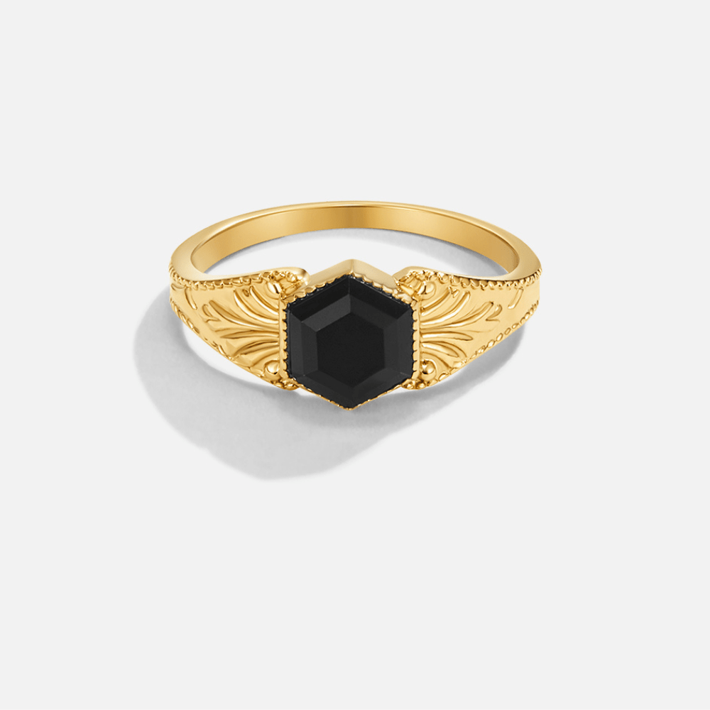 Onyxring met feniks