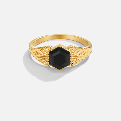 Onyxring met feniks