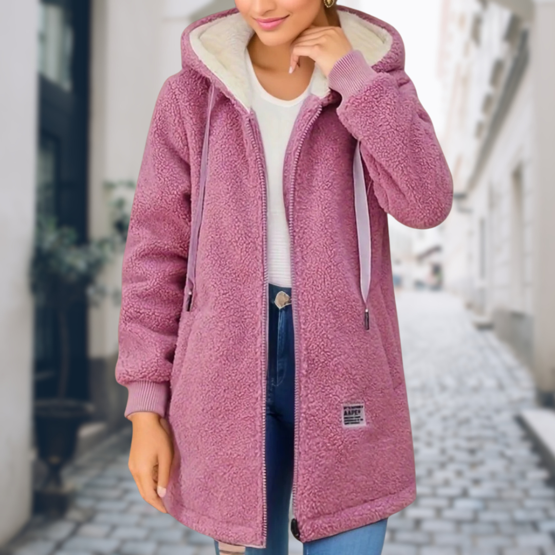 Malou - Elegante fleece gevoerde jas