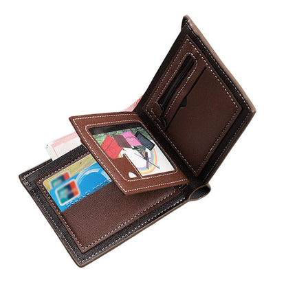 Herren Multi-Karten Reißverschluss Lederbrieftasche 89227195U