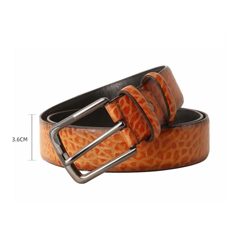 Herren Retro Lässiger Vielseitiger Hochwertiger Dornschließen-Ledergürtel 33729143K