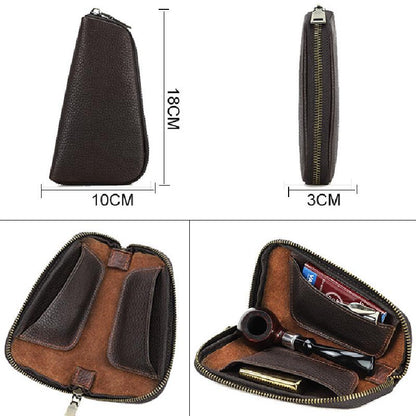 Herren Multifunktionale Tragbare Tabak Leder Aufbewahrungstasche 22771506K