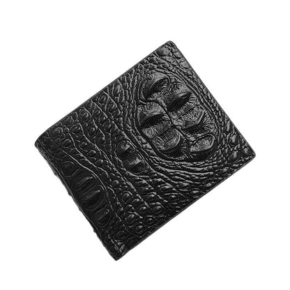 Herren Kurz Vintage Krokodilschädel Multi-Karten Brieftasche 72231672U