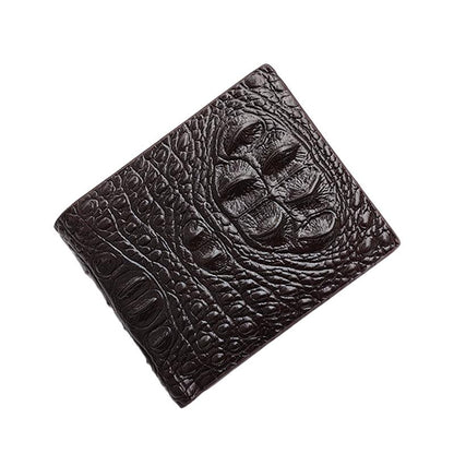 Herren Kurz Vintage Krokodilschädel Multi-Karten Brieftasche 72231672U
