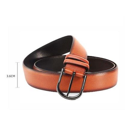 Herren Retro Lässiger Vielseitiger Hochwertiger Dornschließen-Ledergürtel 82856810K