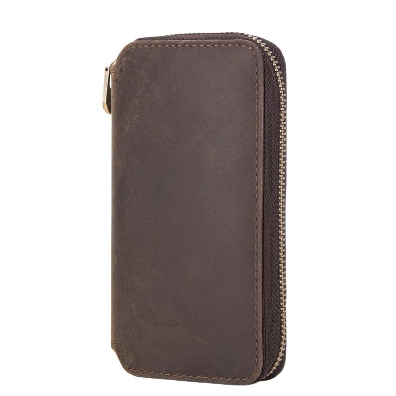 Herren Vintage Rindsleder Handgefertigte Uhrenaufbewahrungstasche 47182540K