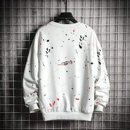 Zwart humoristisch 'splatter' sweatshirt