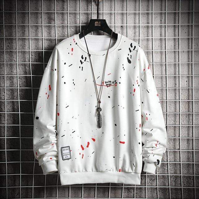 Zwart humoristisch 'splatter' sweatshirt
