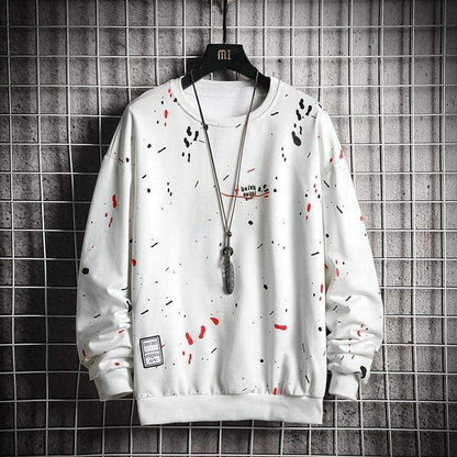Zwart humoristisch 'splatter' sweatshirt