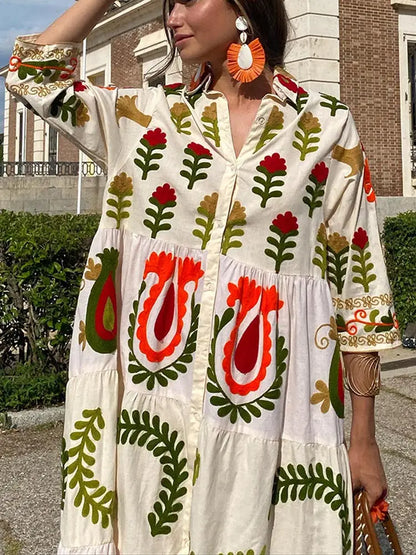 Käthe | Loose patchwork dress