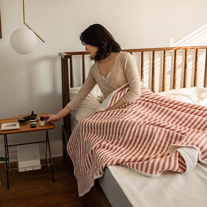 Lichtgewicht gestreepte zomer sprei