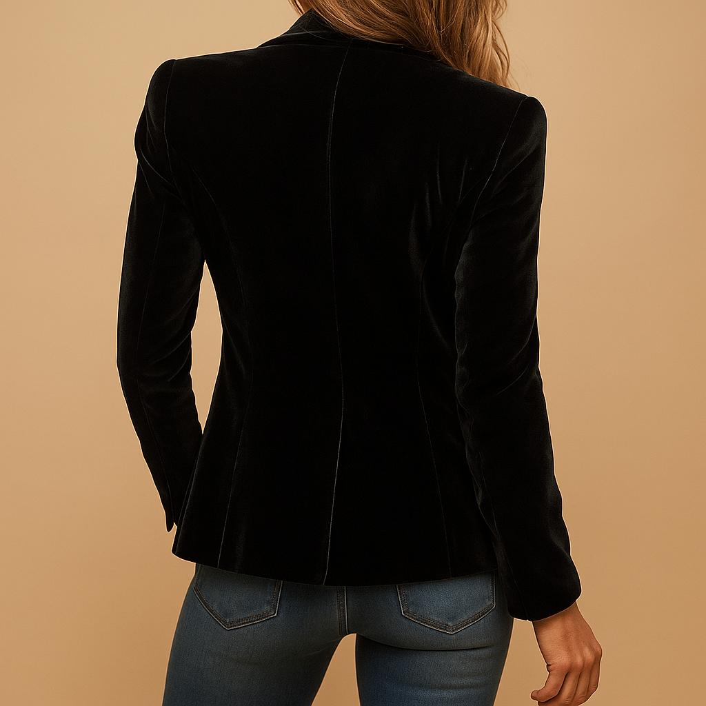 Rive™ | Retro slimfit blazer met revers en zakken voor dames