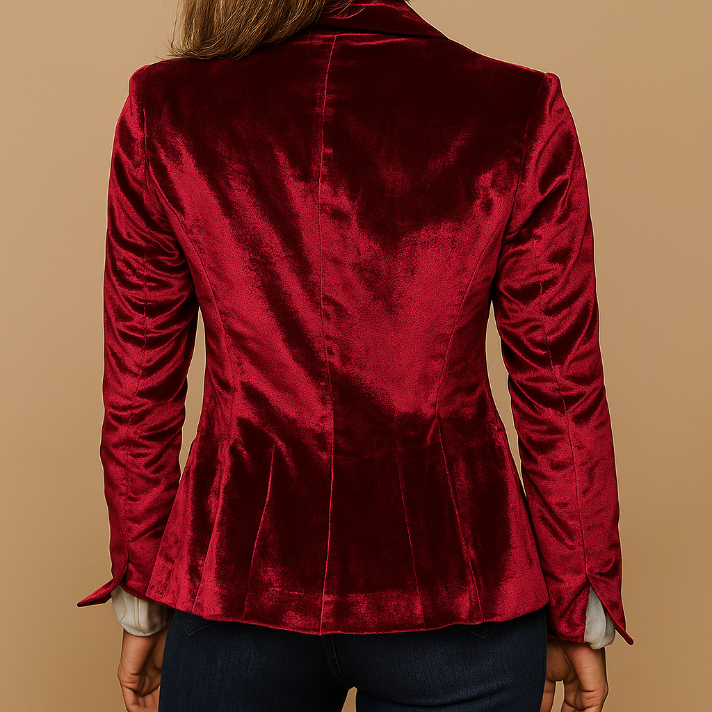 Rive™ | Retro slimfit blazer met revers en zakken voor dames