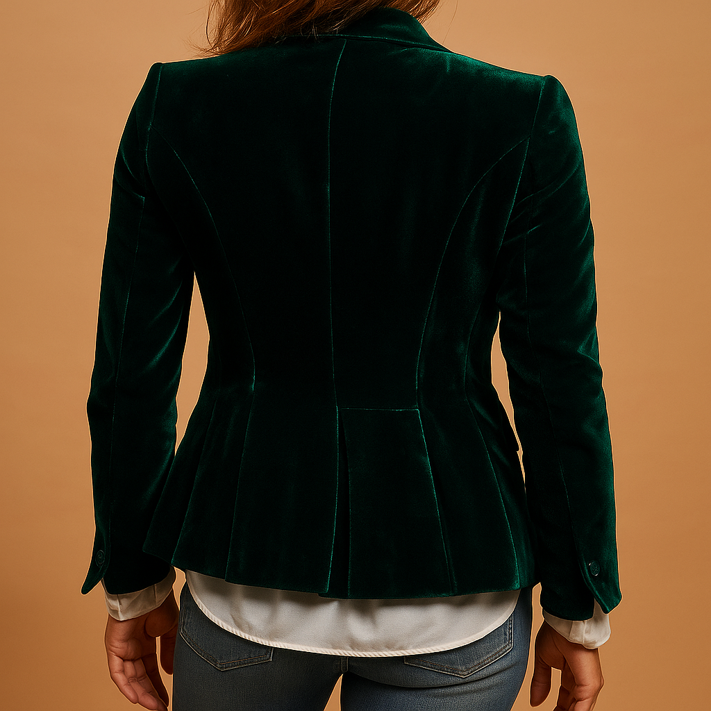 Rive™ | Retro slimfit blazer met revers en zakken voor dames