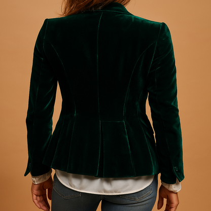 Rive™ | Retro slimfit blazer met revers en zakken voor dames