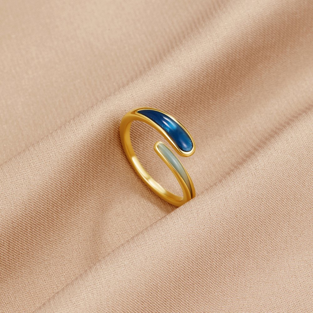 Bague enveloppante bleue Safira