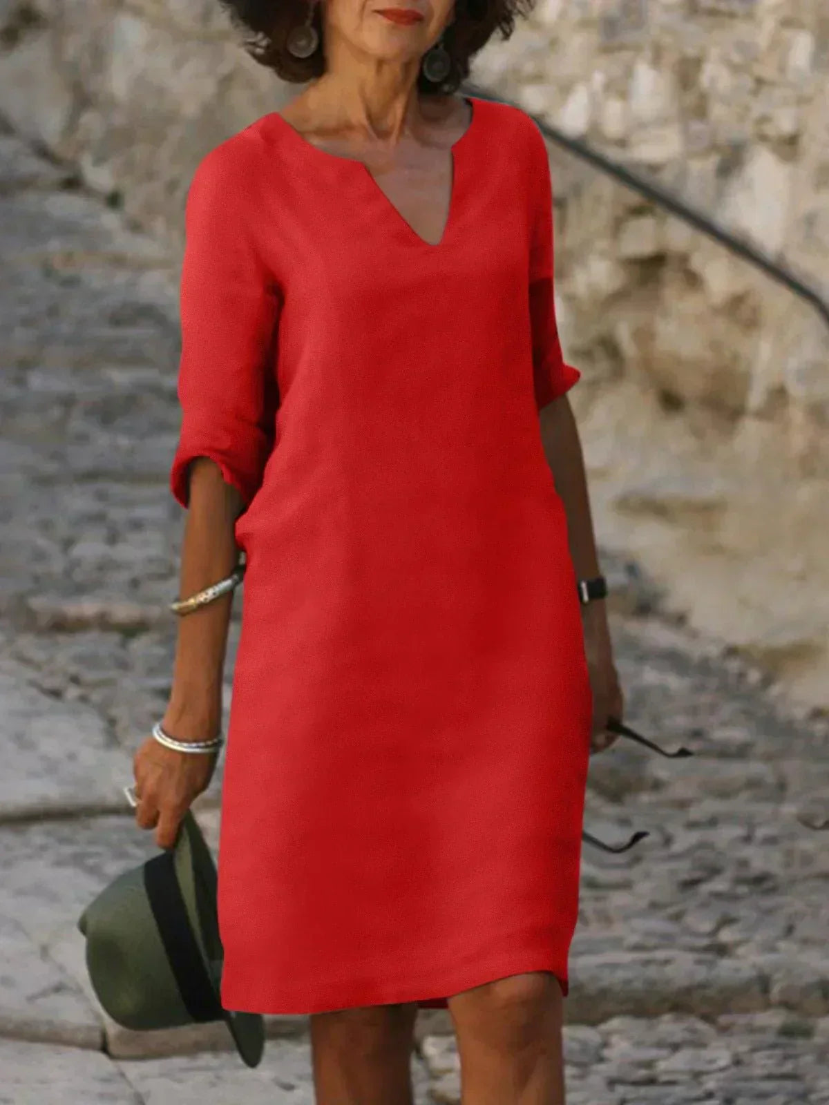 Maria | Elegantes Kleid mit V-Ausschnitt