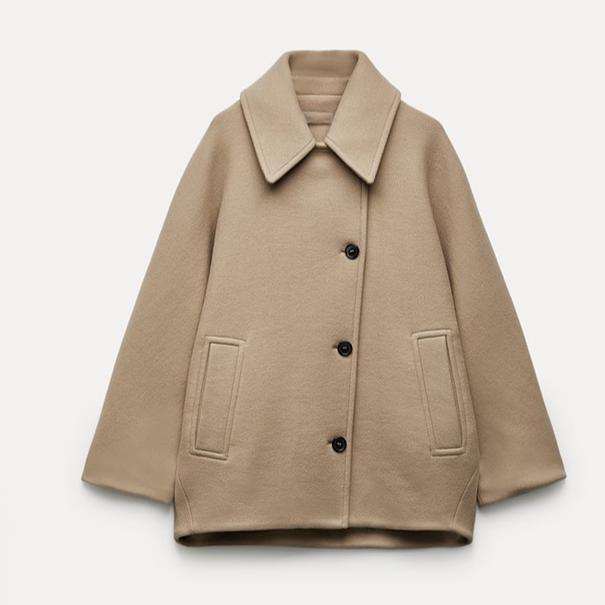 Rachel - Manteau en laine surdimensionné