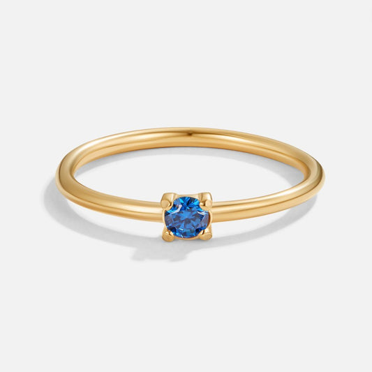 Bague en or avec pierre de naissance de septembre
