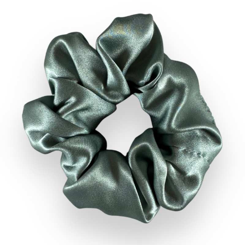 SILKE SCRUNCHIE GROOT - OCEAN GREEN