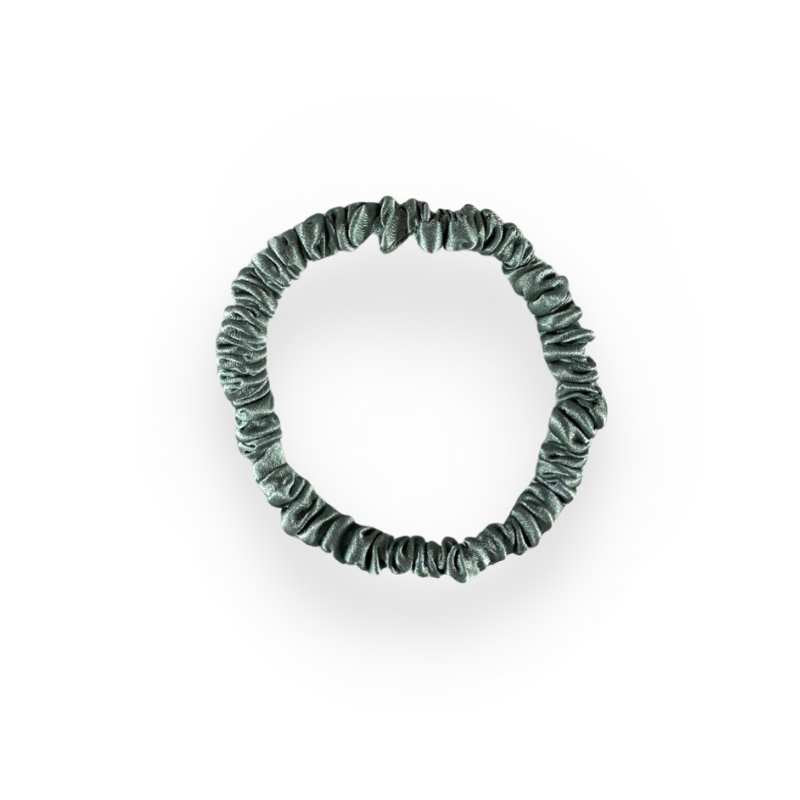 SILKE SCRUNCHIE MINI (3-pak) - OCEAN GREEN