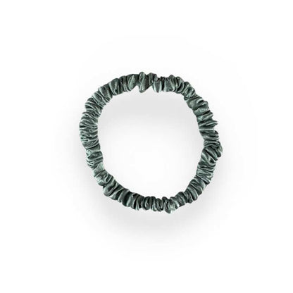 SILKE SCRUNCHIE MINI (3-pak) - OCEAN GREEN