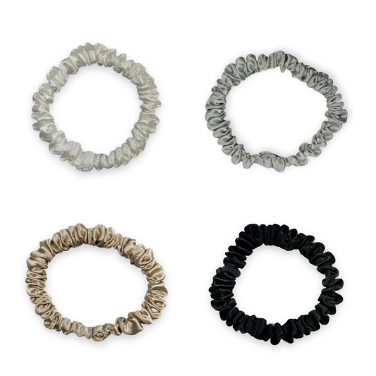 SILK SCRUNCHIE MINI – (4er-Pack) – Light