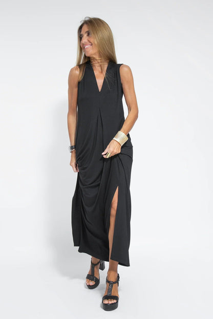 Carmela | Elegantes langes Kleid mit Strickjacke