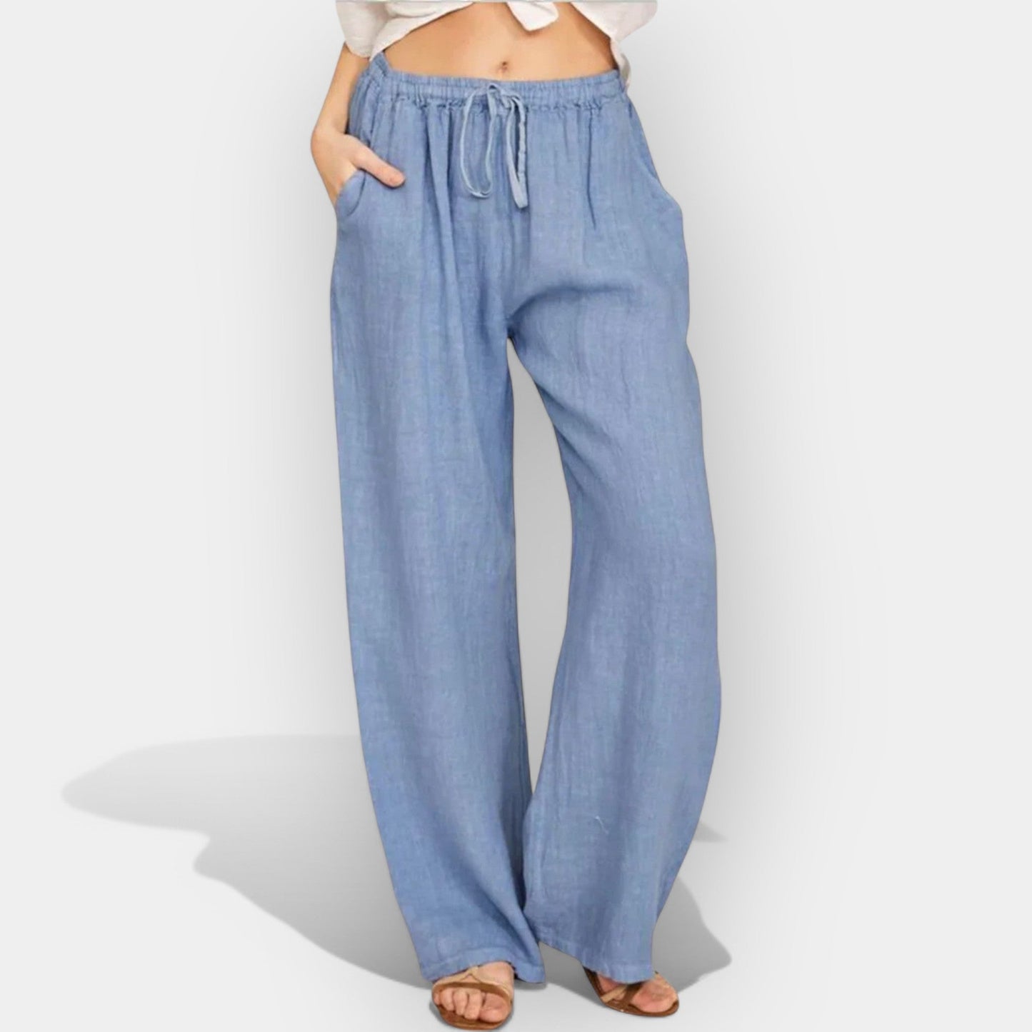 Luchtige linnen broek