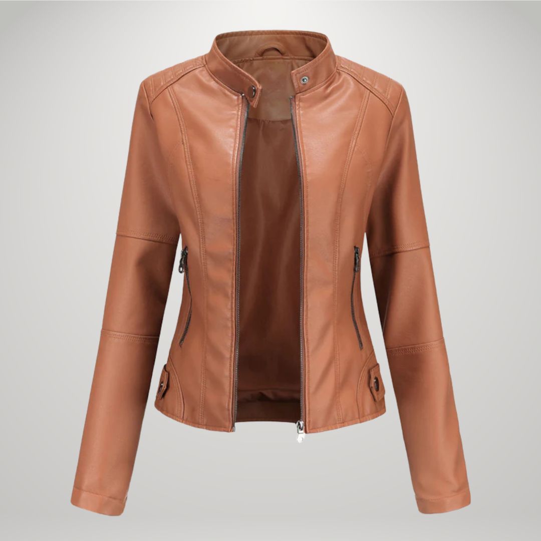 Karolina | Taillierte Kunstlederjacke