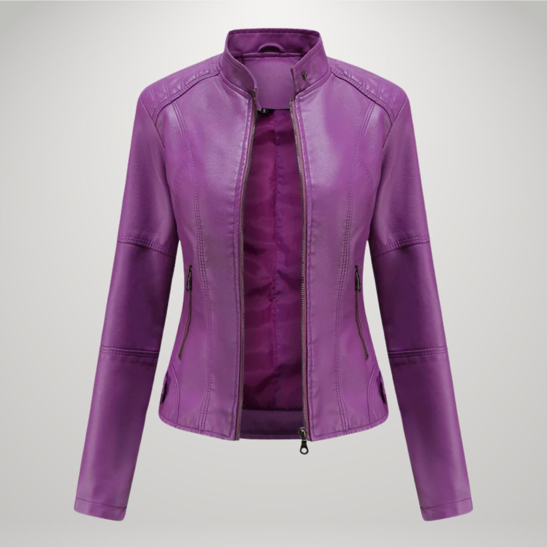 Karolina | Taillierte Kunstlederjacke