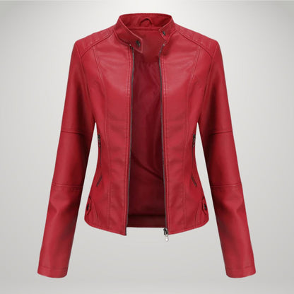 Karolina | Taillierte Kunstlederjacke