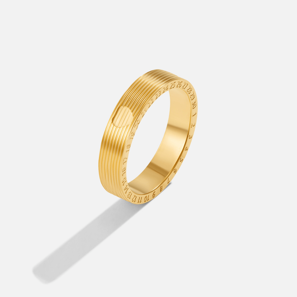 Bague à anneau d'or Soleil