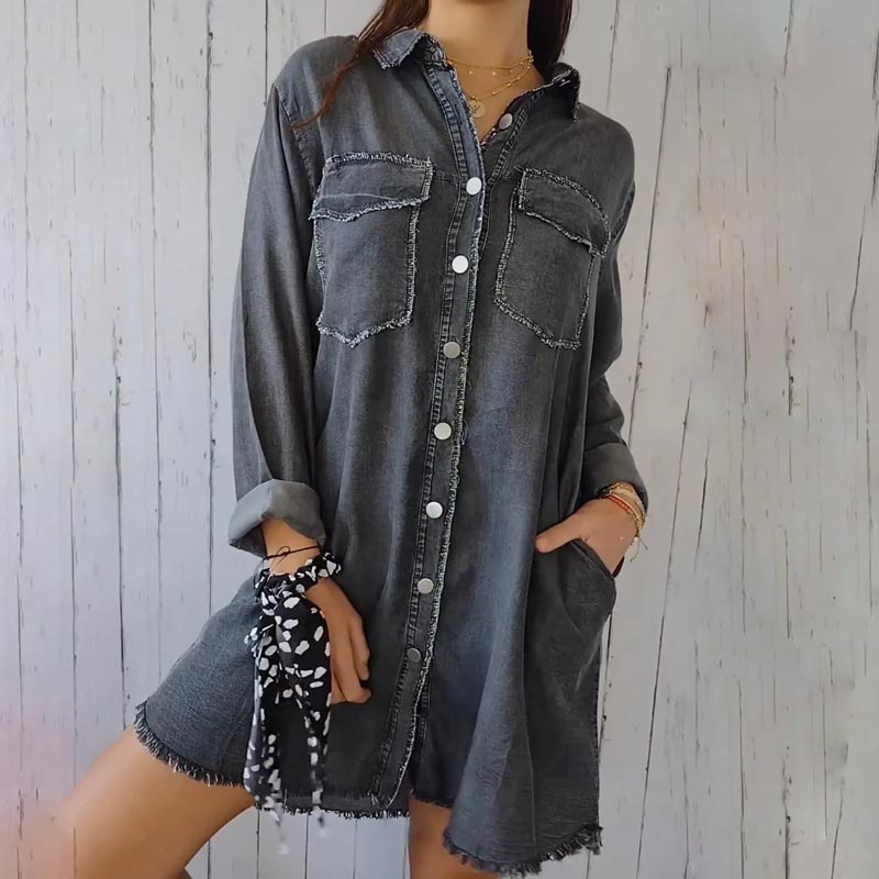 Deandra™ | Oversized denim overhemd