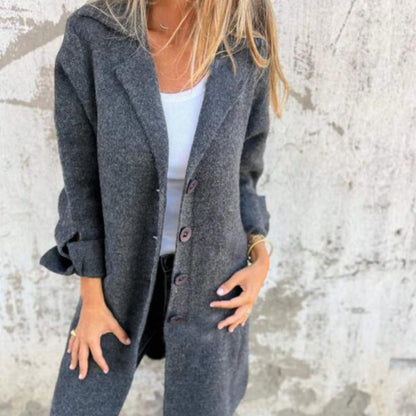 Margaret™ | Knusse & Stijlvolle Effen Halflange Jas