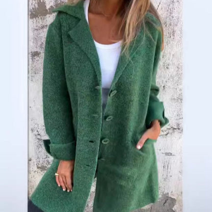 Margaret™ | Knusse & Stijlvolle Effen Halflange Jas