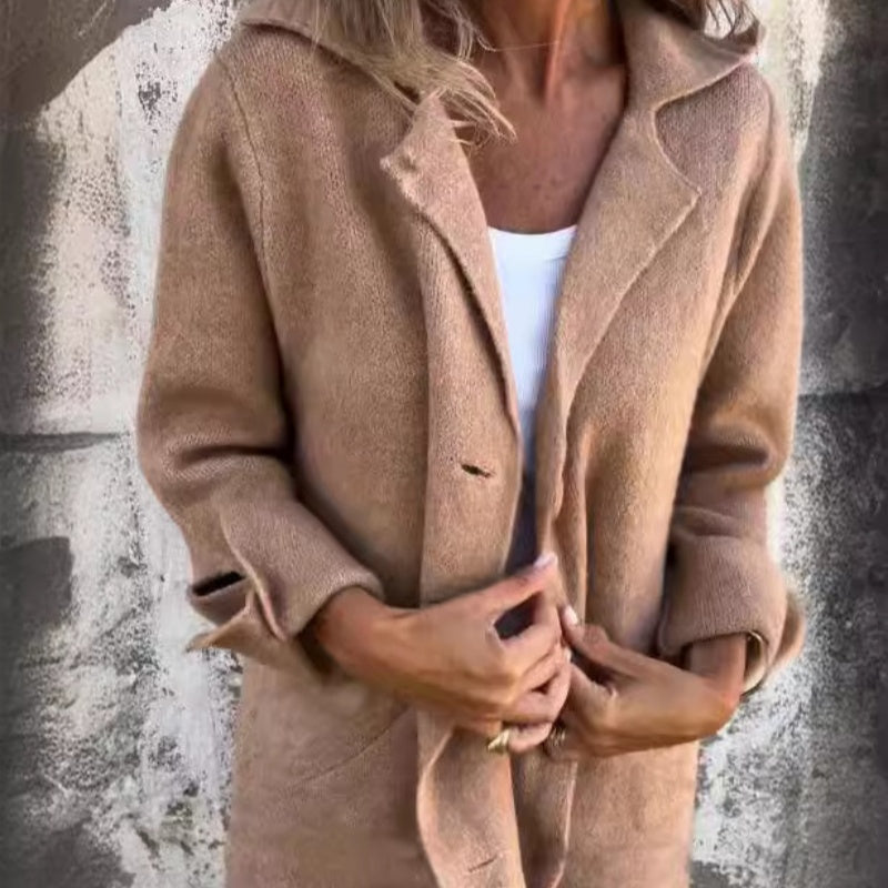 Margaret™ | Knusse & Stijlvolle Effen Halflange Jas