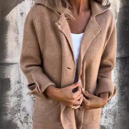 Margaret™ | Knusse & Stijlvolle Effen Halflange Jas