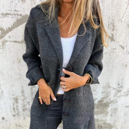 Margaret™ | Knusse & Stijlvolle Effen Halflange Jas