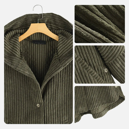 Théodora - Manteau côtelé avec capuche