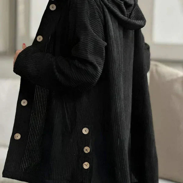 Théodora - Manteau côtelé avec capuche