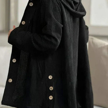 Théodora - Manteau côtelé avec capuche