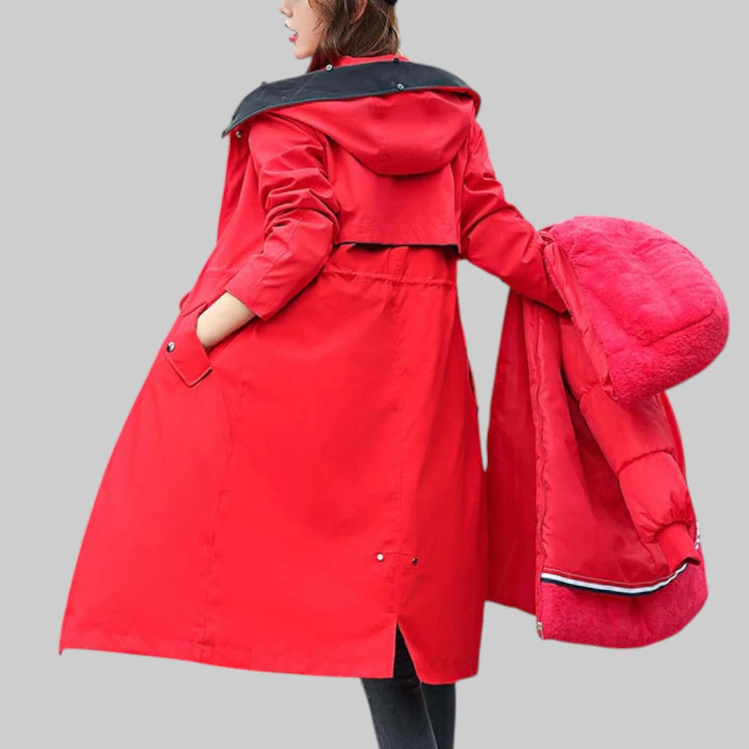 ARIEL | DAMEN-WINTERJACKE MIT KAPUZE UND WEICHEM KRAGEN