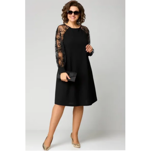 HARALDA I LÄSSIGES LANGÄRMELIGES KLEID