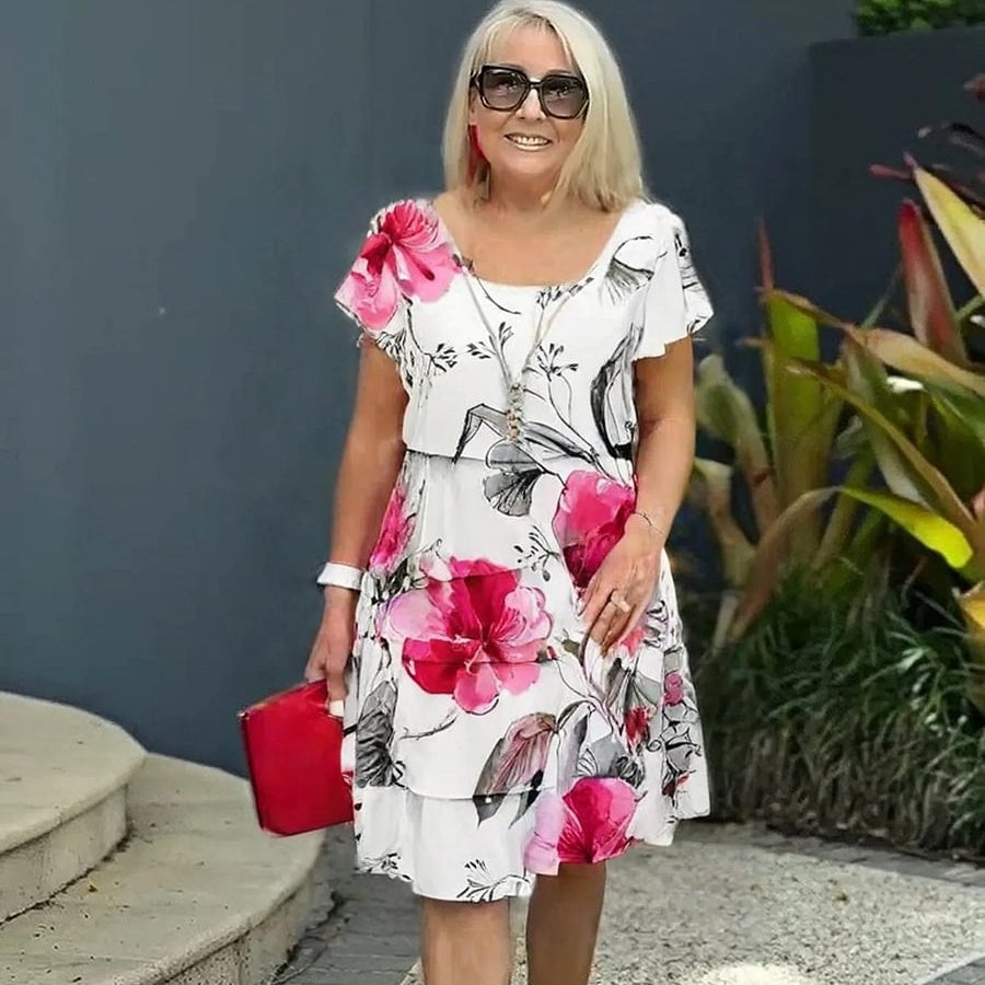 Lyra - Graceful Floral Elegance Dress