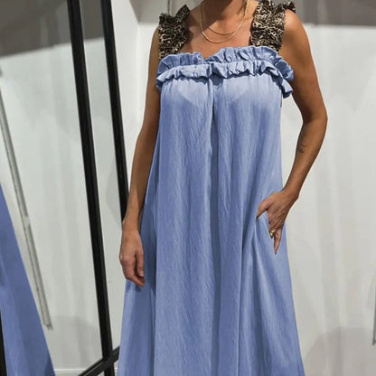 Tabea | Lässiges ärmelloses Kleid mit Taschen