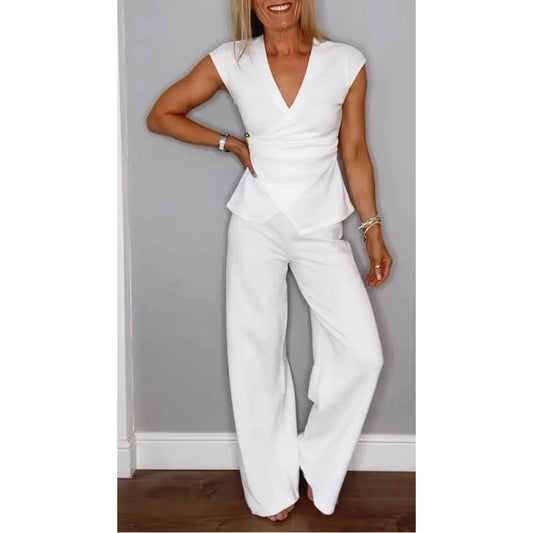 Angeliki - Elegante tweedelige set met V-hals