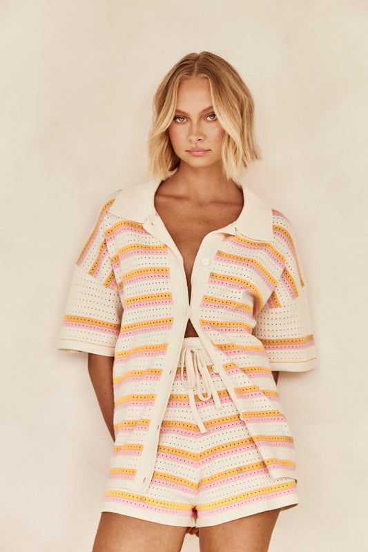 THARAH Lichtgewicht gebreid ensemble: Elegantie & comfort voor lente/zomer