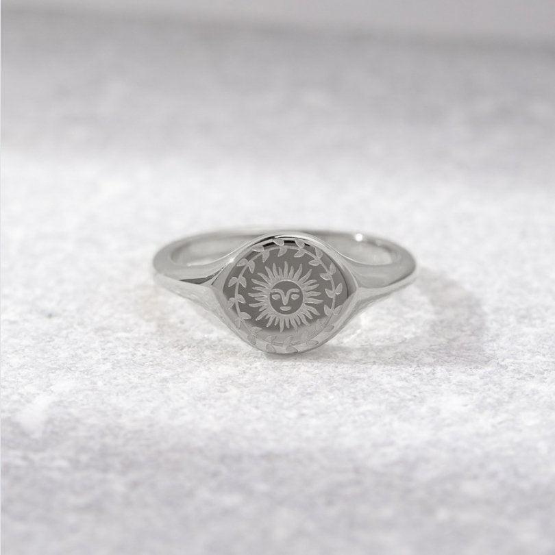 Zilveren ring Zomerzonnewende